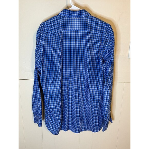 L.L.Bean Men’s Large Blue Plaid Traditional Fit Button Down Shirt 100% Cotton - Picture 4 of 4